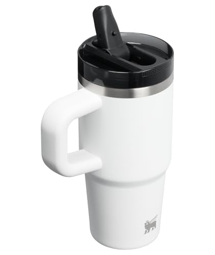 STANLEY Quencher ProTour Flipstraw Tumbler, 14 oz, Chalk | Built-In Straw & Handle | Cupholder Compatible for Travel | Leakproof Insulated Stainless Steel Cup | BPA-Free - color: Chalk, size: 14 Ounces