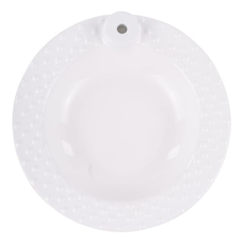 Serving Bowl - 10" Ceramic White Serving Bowl with Peg for Interchangeable Decorative Topper, White Serving Bowls for Entertaining, Salad, Bread, Pasta, Housewarming or Wedding Gifts - style: White Bowl