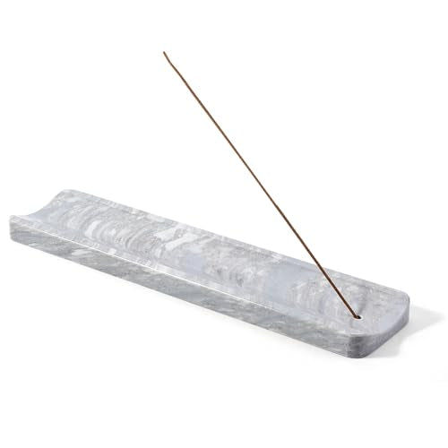 Marble Incense Holder, Incense Holder for Sticks, Incense Sticks Holder Ash Catcher for Meditation Yoga SPA, Natural Stone Incense Burner, Home Table Decor (Palissandro Blue) - color: Palissandro Blue