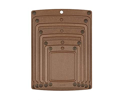 Epicurean All-In-One Cutting Board with Non-Slip Feet and Juice Groove - Non-toxic, Dishwasher Safe, Made in the USA, 10" x 7", Nutmeg - color: Nutmeg/Brown, size: 10"L x 7"W
