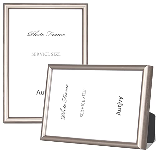 3.5x5 Champagne Picture Frame HD Glass Wall & Tabletop 2 Pack | Modern Simple Thin Aluminum Metal, Tabletop and Wall Display, elegant ornament for daily family photo storage - color: Champagne, size: 3.5x5