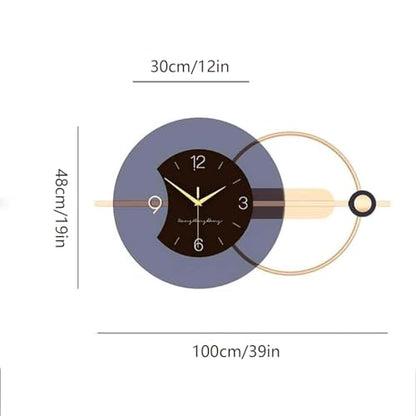 Large Decorative Wall Clock, Metal Modern Light Luxury Wall Decorative Silent No Ticking Numerals Clocks Creative Wall Art Home Decor for Living Room (Size : 100 CM/39 in) - size: 39 in