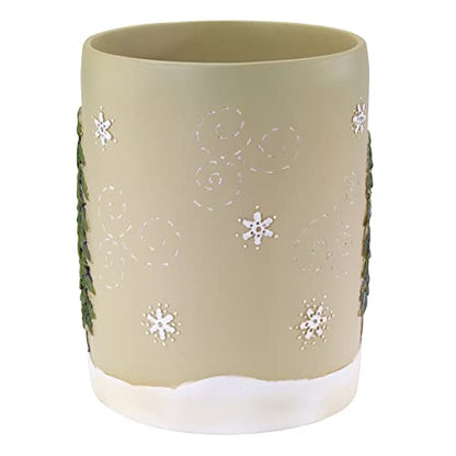 Avanti Linens - Wastebasket, Resin Bathroom Accessories, Christmas Decorations (Snowmen Gathering Collection) - size: Wastebasket