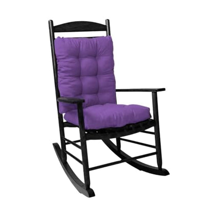 Rocking Chair Cushion, Set of Seat & Back Cushion with Ties for Indoor Rocker (Purple) - color: Purple