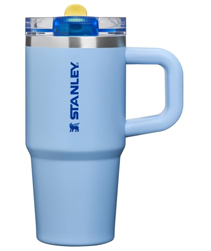 STANLEY Quencher ProTour Flipstraw Tumbler, 14 oz, Cornflower Admiral Blue | Built-In Straw & Handle | Cupholder Compatible for Travel | Leakproof Insulated Stainless Steel Cup | BPA-Free - color: Cornflower Admiral Blue, size: 14 Ounces