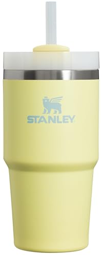 STANLEY Quencher H2.0 Flow State Tumbler, 20 oz, Pomelo | Straw and 3-Position Lid | Cup Holder Compatible for Travel | Insulated Stainless Steel Cup | BPA-Free - color: Pomelo, style: Classic