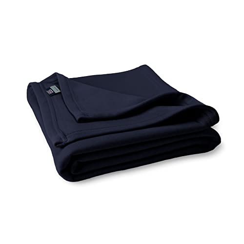 MV Sport Lightweight Sweatshirt Blanket Throw – Warm & Cozy, Breathable Oversized Fleece Knit, Couch, Bed, Travel, Cold Nights, and Outdoors – Soft Light Weight Blanket 54" x 84" Navy - color: Navy, size: Adult