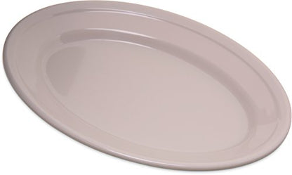 Carlisle FoodService Products Dallas Ware Plastic Oval Platter, Oval Tray, Melamine Platter For Restaurants, 9.25 X 6.25 Inches, Bone