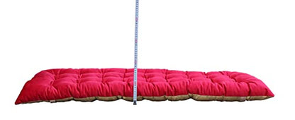 Velvet Bench Cushion for Outdoor Furniture, Anti-Slip Bottom Settee Cushions for Bay Window Loveseat Sofa, Non-Skid Rocking Chair Reclinger Car Seat Pads 17.7 L X 17.7 W, Rose Red - color: Rose Red, style: 17.7 L X 17.7 W