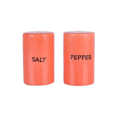 Orange Salt & Pepper Shakers Ceramic - color: Orange