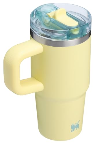 STANLEY Quencher ProTour Flipstraw Tumbler, 14 oz, Pomelo | Built-In Straw & Handle | Cupholder Compatible for Travel | Leakproof Insulated Stainless Steel Cup | BPA-Free - color: Pomelo, size: 14 Ounces