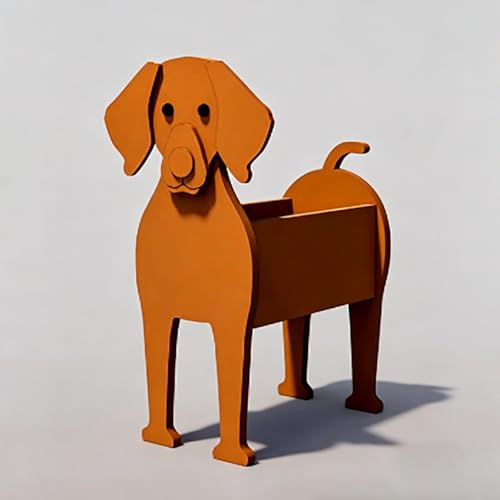 Creative PVC Dog Decoration Planters Australian Cattle Dog Cute Animal Shape Bonsai Holder Art Planter Pot Suitable for Villa Indoor and Outdoor Plants Decorative Ornaments 9.45 * 7.09in - color: Australian Cattle Dog, size: 24*18cm/9.45*7.09in