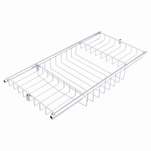 1Pcs Bathtub Tray Wine Holder, Expandable Bathtub Tray Bath Caddy, Storage Organizer Large Storage Space Soap Red Wine Rack, Ideal for Shampoo Soap Bathroom Essentials