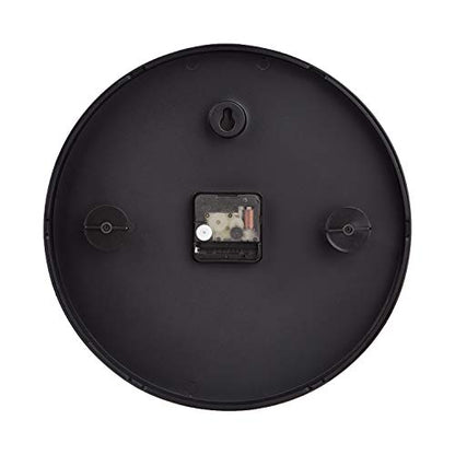 Amazon Basics Classic 12" Round Wall Clock, Easy to Read, Silent Non Ticking, Battery Operated, Black - size: (Pack of 1)