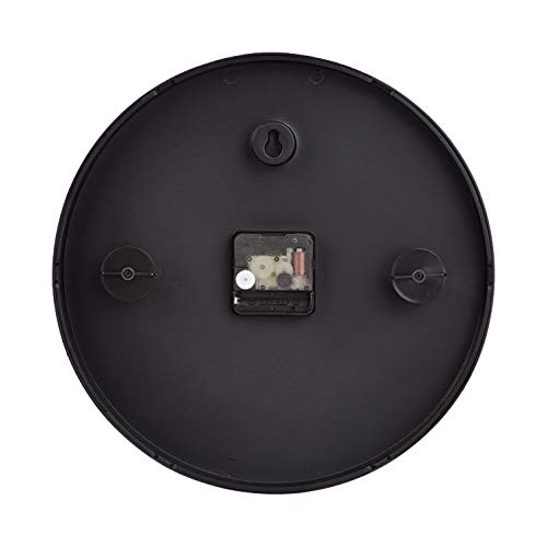 Amazon Basics Classic 12", Easy to Read, Silent Non Ticking, Battery Operated, Round Wall Clock, Black (Pack of 3) - size: (Pack of 3)