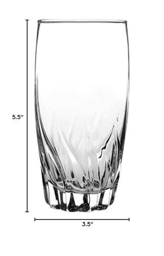 Anchor Hocking Central Park Drinking Glasses (4-Pieces, 16-ounce, dishwasher safe)