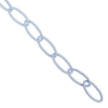 Blue Donuts Chain Extension in Powder Coated White, 36 inches Long, Strong Hold - color: Standard