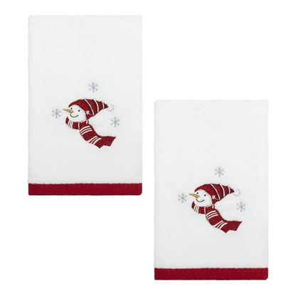 Avanti Linens - Fingertip Towels, Soft & Absorbent Cotton Velour, Christmas Bathroom Essentials, Set of 2 (Holiday Cheer) - size: 2-Pack Fingertip Towels