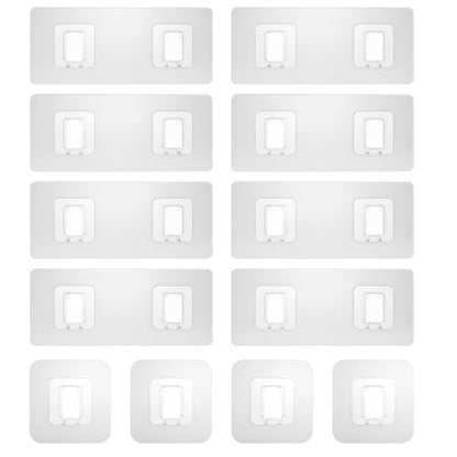 12 Pack Shower Caddy Adhesive Replacement, Waterproof Shower Shelf Adhesive Strips, Strong Adhesive Flat Hooks for Bathroom Storage Shelves and Kitchen Racks No Drilling, Clear - color: Transparent-12 Pack