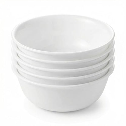 Corelle Vitrelle 28-oz Soup/Cereal Bowls Set of 6 Chip & Crack Resistant Dinnerware Bowls for Soup, Ramen, Cereal and More, Triple Layer Glass, Winter Frost White - size: 28oz Bowls