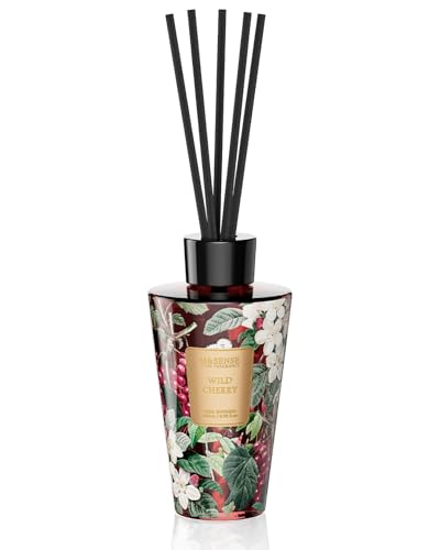 M&SENSE Reed Diffuser Set, Wild Cherry, 8.79 oz Natural Essential Oil | Non-Toxic Organic, Long-Lasting Fragrance, Ideal for Living Room, Bedroom, Gifts for Women - color: Wild Cherry