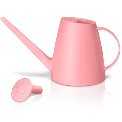 Plastic Watering Can - for Indoor and Outdoor House Plant Garden - with Long Spout - 1/2 Gallon - Pink - color: Pink