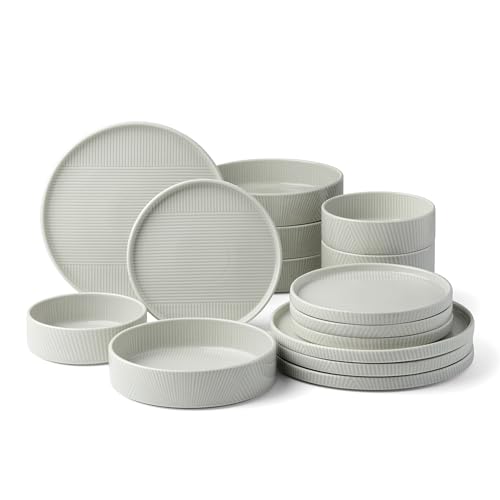 Lenox 897949 Modulus 16-Piece Dinnerware Set, Vapor - color: Vapor, style: 16-Piece Dinnerware Set