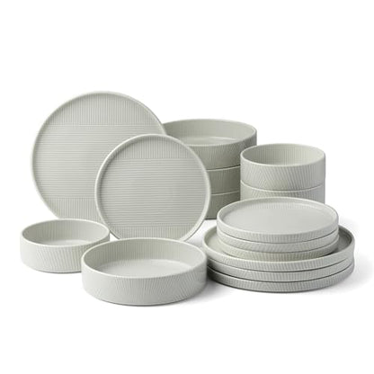 Lenox 897949 Modulus 16-Piece Dinnerware Set, Vapor - color: Vapor, style: 16-Piece Dinnerware Set