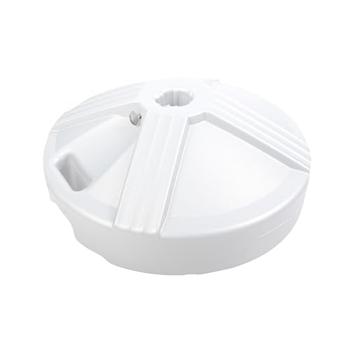 US Weight Durable 50 Pound Fillable Umbrella Base Designed to be Used with a Patio Table - color: White