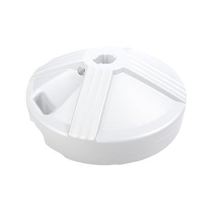 US Weight Durable 50 Pound Fillable Umbrella Base Designed to be Used with a Patio Table - color: White