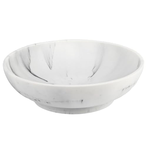 L'ARL GMVOI Large Decorative Bowl,Modern Fruit Bowl for Kitchen Counter,Handicraft Decorative Bowls for Home Decor,Stylish Key Bowl for Entry Table,Artificial White Marble - color: Marble White