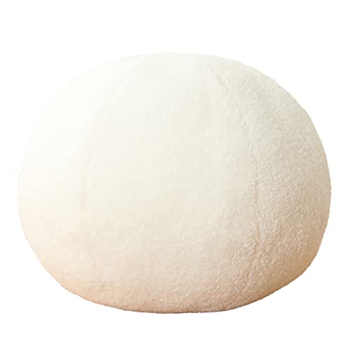 Nordic Style Flower-Shaped and Ball Throw Pillows. Sofa Cushions. Plush Throw Pillow. (White Ball, 33cm (12.99inch)) - color: White Ball, style: Ball 33cm (12.99inch)