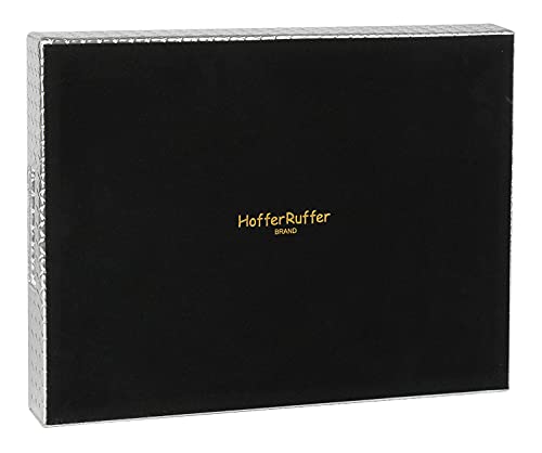 HofferRuffer Rectangle Serving Tray with Hole Handles for Coffee Table, Breakfast, Tea, Food, Butler - Countertop, Kitchen, Vanity Serve Tray, 16.2 x 12.2 x 2 inches, Faux Leather (Silver) - color: Silver