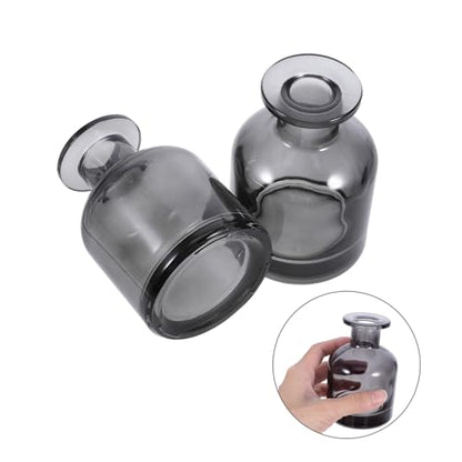 Didiseaon 2pcs Glass Diffuser Bottles Containers for Home and Car Stylish Cylindrical Design Durable and Easy to Clean for Scent Diffusion - color: Blue