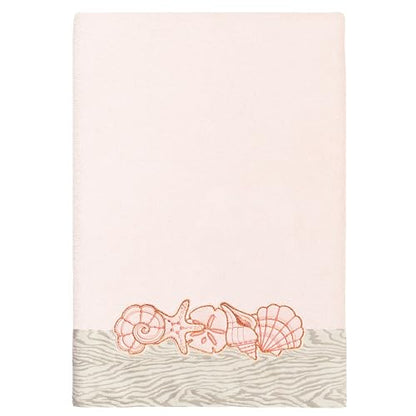 Seaside 4-Piece Luxury Towel Set, Sparkling Seashell Applique, Plush Turkish Cotton, Durable & Quick Dry, Nautical Bath Ensemble, 2 Bath 2 Hand Towels, Blush - color: Blush, size: 2 Pcs Bath 2 Pcs Hand Towel