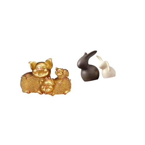 Figurine Ceramic Statue Animal Desktop Figurine Resin Ornament Vivid Artistic Table Cabinet Decor Suitable for Gift Giving Home Decoration O