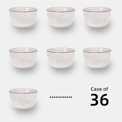 Stoneware Narrow Rim Brown Speckle, Bouillon Cup 7.25oz, Case of 36 - color: Brown Speckle, size: Bouillon Cup 7.25oz
