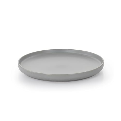 Elama Luxmatte Modern and Contemporary Stoneware Dinnerware Set in Matte, Service for 4 (16, Light Gray) - color: Light Gray
