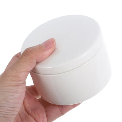Cabilock Ceramic Jewelry Box with Lid Round Ring Case for Earrings Studs and Pendants Small Jewelry Box for Women Bedside Organizer for Daily Wear Desktop Decor 3.34 X 3.34 X 2.16 in