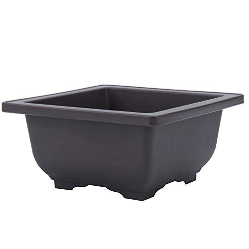 15 PCS 4.7 Inch Bonsai Training Pots, Square Plastic Plants Growing Pots, Flower Succulent Pots Container with 15 Drainage Trays for Garden, Office, Porch, Balcony, Home - size: 4.7 Inch