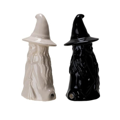 Pacific Giftware Mystical White and Black Witch Salt and Pepper Shakers