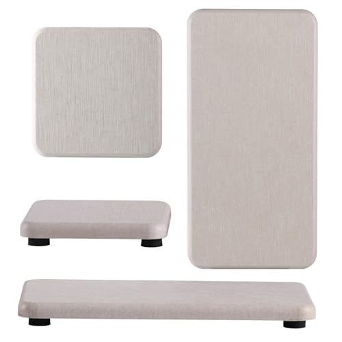 NiuYichee Set of 4 Water Absorbent Diatomite Coasters, Diatomaceous Earth Kitchen Soap Dish, Bathroom Trays, Water Absorbing Stone Used for Hand Soaps & Plants & Toiletries in The Modern Home - color: Set of 4 Light Gray
