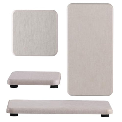 NiuYichee Set of 4 Water Absorbent Diatomite Coasters, Diatomaceous Earth Kitchen Soap Dish, Bathroom Trays, Water Absorbing Stone Used for Hand Soaps & Plants & Toiletries in The Modern Home - color: Set of 4 Light Gray