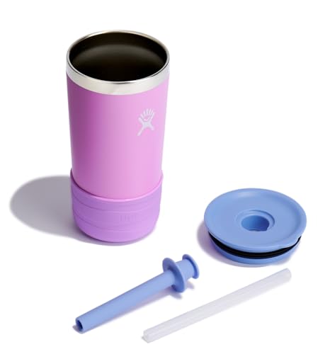 Hydro Flask Kids 12 Oz Tumbler with Lid and Straw for School - Insulated Stainless Steel in Anemone - color: ANEMONE