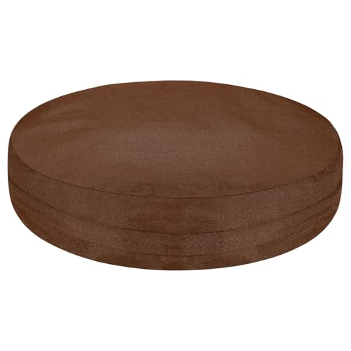 uxcell Round Floor Pillow Cover, 19.7" Floor Cushion Cover, Washable Dustproof Round Tatami Meditation Pillow Protector with Zipper for Living Room Bedrooms Office Outdoor Indoor, Coffee - color: Coffee, size: 19.7" x 19.7" (Pack of 1)
