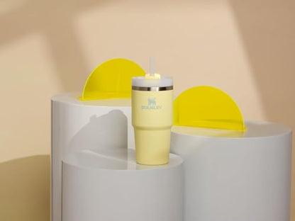 STANLEY Quencher H2.0 Flow State Tumbler, 20 oz, Pomelo | Straw and 3-Position Lid | Cup Holder Compatible for Travel | Insulated Stainless Steel Cup | BPA-Free - color: Pomelo, style: Classic