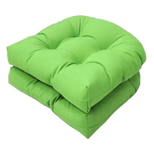 2 Pack Patio Chair Cushion 19x19x3 Inch Indoor & Outdoor Chair Cushions Waterproof Seat Cushion for Patio Furniture Tieless Anti-Slip Tufted Chair Cushion(Red) - color: Red