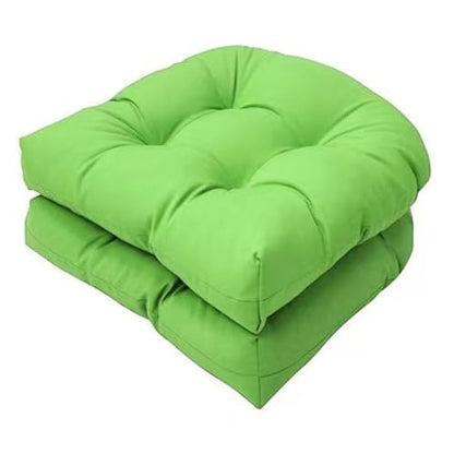 2 Pack Patio Chair Cushion 19x19x3 Inch Indoor & Outdoor Chair Cushions Waterproof Seat Cushion for Patio Furniture Tieless Anti-Slip Tufted Chair Cushion(Red) - color: Red