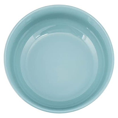 Elanze Designs Bistro Glossy Ceramic 7 inch Dinnerware Bowls Set of 4 - Perfect for Everyday uses from Pasta to Salad, Cereal to Ice cream, Ramen to Pho, Ice Blue - color: Ice Blue, style: 7 inch Cereal Salad