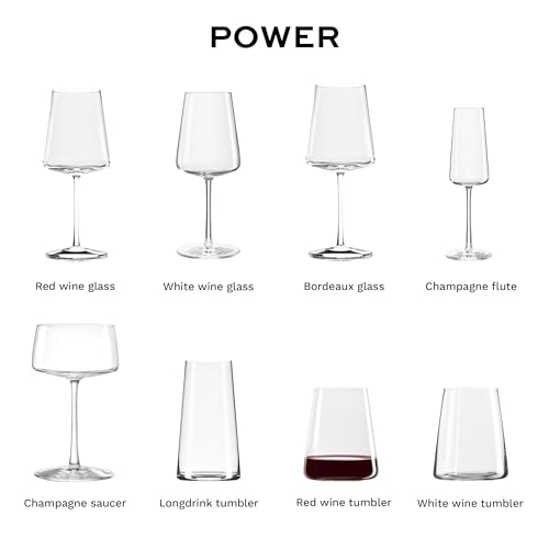 Stölzle Lausitz Stemless Red Wine Glass Power Set of 4, 17.5 oz – Modern Stemless Wine Glasses for Maximum Aroma – Flat Red Wine Glasses in Crystal Glass–Dishwasher & Break-Resistant, Made in Germany - size: 4 Pieces (1 Pack)